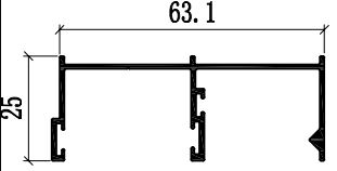 एल्यूमीनियम आँगन खिड़की एक्सट्रूज़न प्रोफाइल पाउडर कोटिंग कांस्य