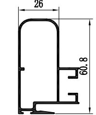 आंगन के दरवाजे और खिड़कियों के लिए मिश्र धातु 6063 पाउडर कोटिंग के साथ एल्यूमीनियम प्रोफाइल