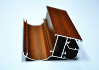 स्ट्रक्चरल पाउडर कोटिंग लकड़ी अनाज एल्यूमीनियम दरवाजा फ्रेम 6063/6005 T5