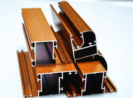 लकड़ी अनाज एल्यूमीनियम फिसलने दरवाजा प्रोफाइल 6063 - झुकने / काटने से T5